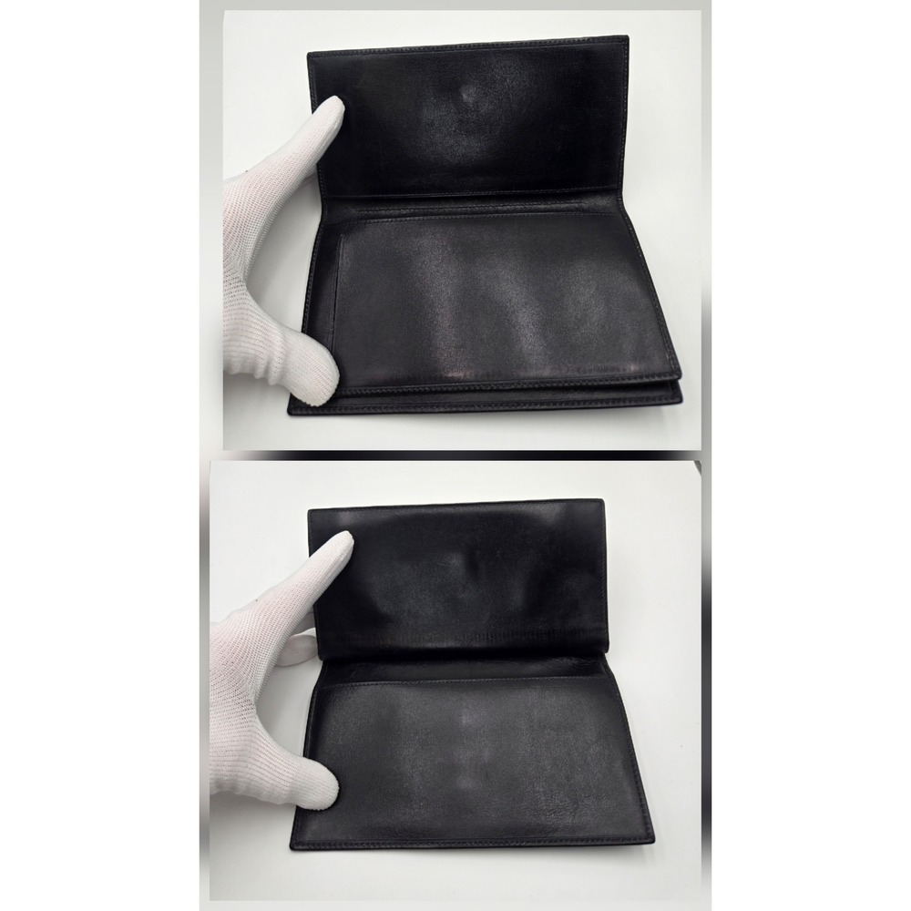 Vintage Gucci Horsebit Long Wallet Black Leather Mixed Metal Hardware Italy - Picture 10 of 12
